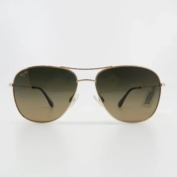 Maui Jim CLIFF HOUSE MJ 247-16 59 Gold/Bronze Polarized New Aviator Sunglasses - Picture 2 of 7
